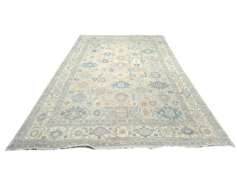 12x18 Zeigler Gray Afghan Hand Knotted Wool Area Rug